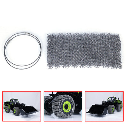 IN Stock Metal Tyre Chain for 1/14 K988 100/100S DIY Upgrade Spare Parts RC Hydraulic Loader Construction Vehicle