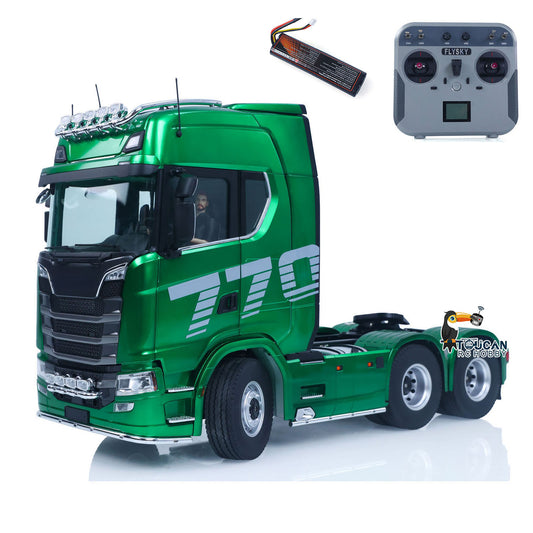 1/14 KABOLITE 6*6 Remote Control Tractor Truck SC 770S 2Speed Gearbox Axle Locks Electric Windshield Wiper Openable Door RTR