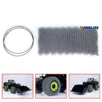 IN Stock Metal Tyre Chain for 1/14 K988 100/100S DIY Upgrade Spare Parts RC Hydraulic Loader Construction Vehicle