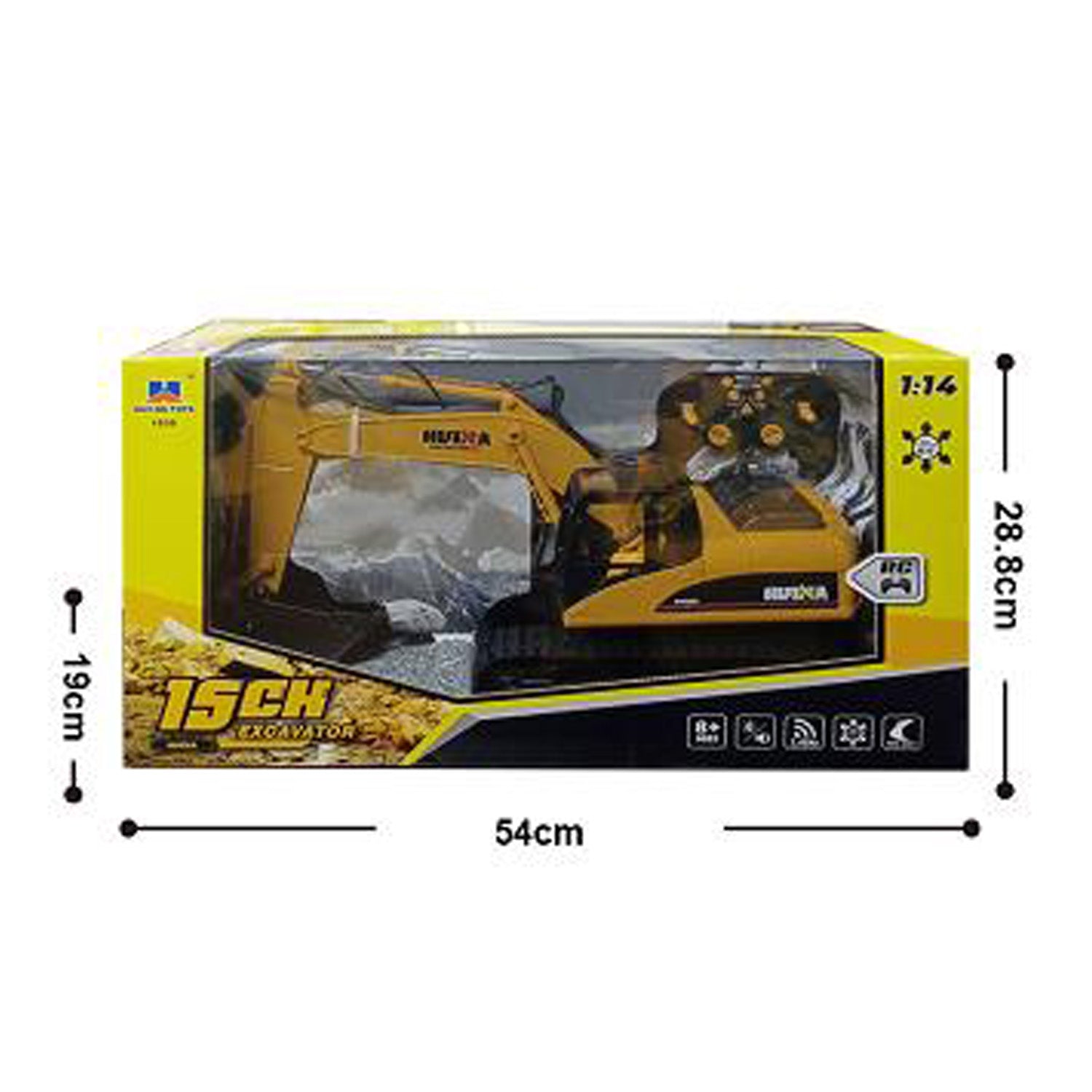 HUINA 1/14 RC Electric Excavator 1535 Remote Control Digger 15CH