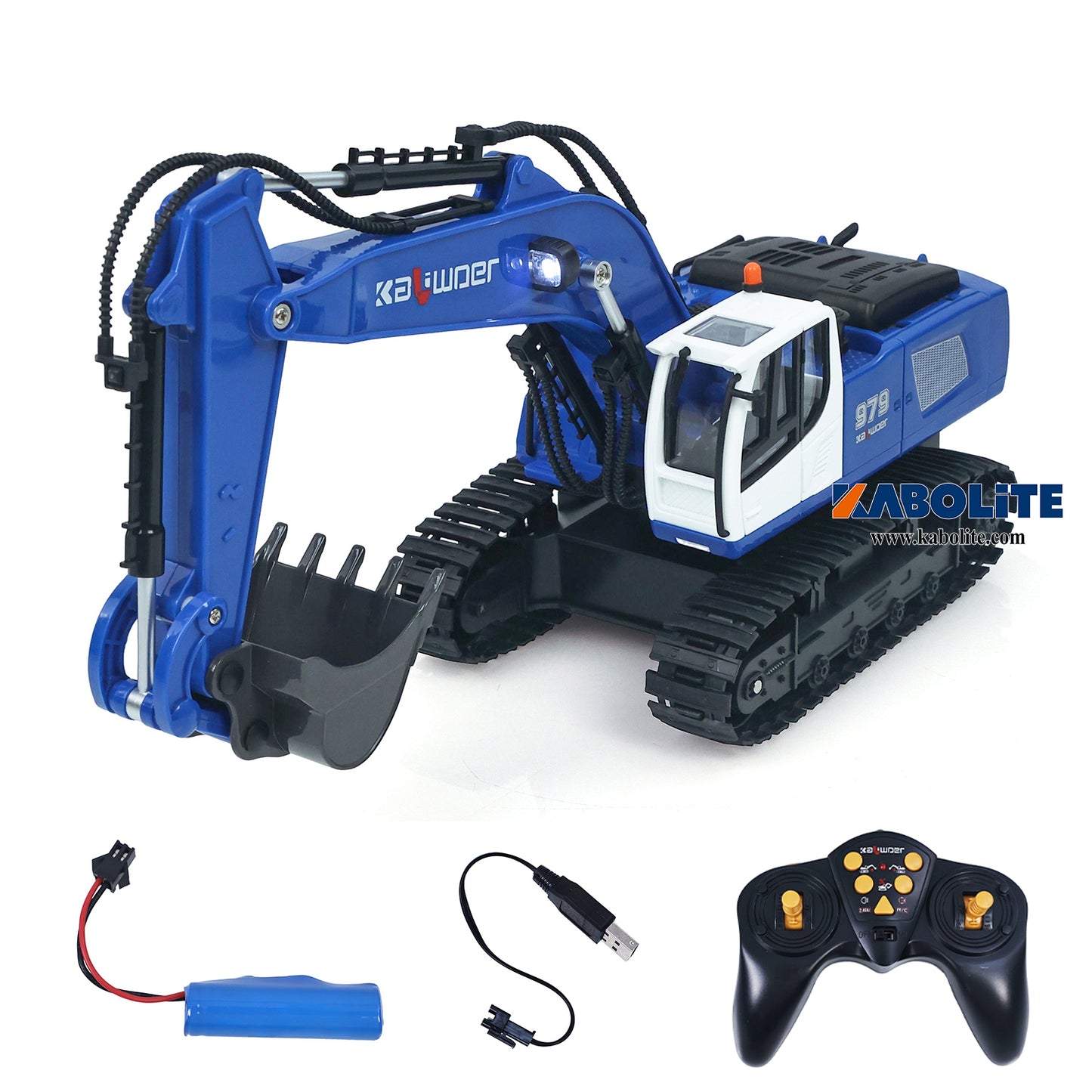 IN Stock HUINA 13550 1/18 11CH 2.4G RC Excavator with 350 Degrees Rotation Light Sound for Remote Control Digger Enthusiast