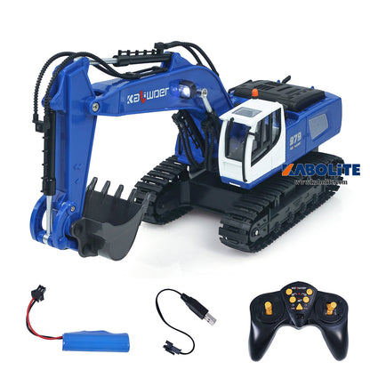 IN Stock HUINA 13550 1/18 11CH 2.4G RC Excavator with 350 Degrees Rotation Light Sound for Remote Control Digger Enthusiast