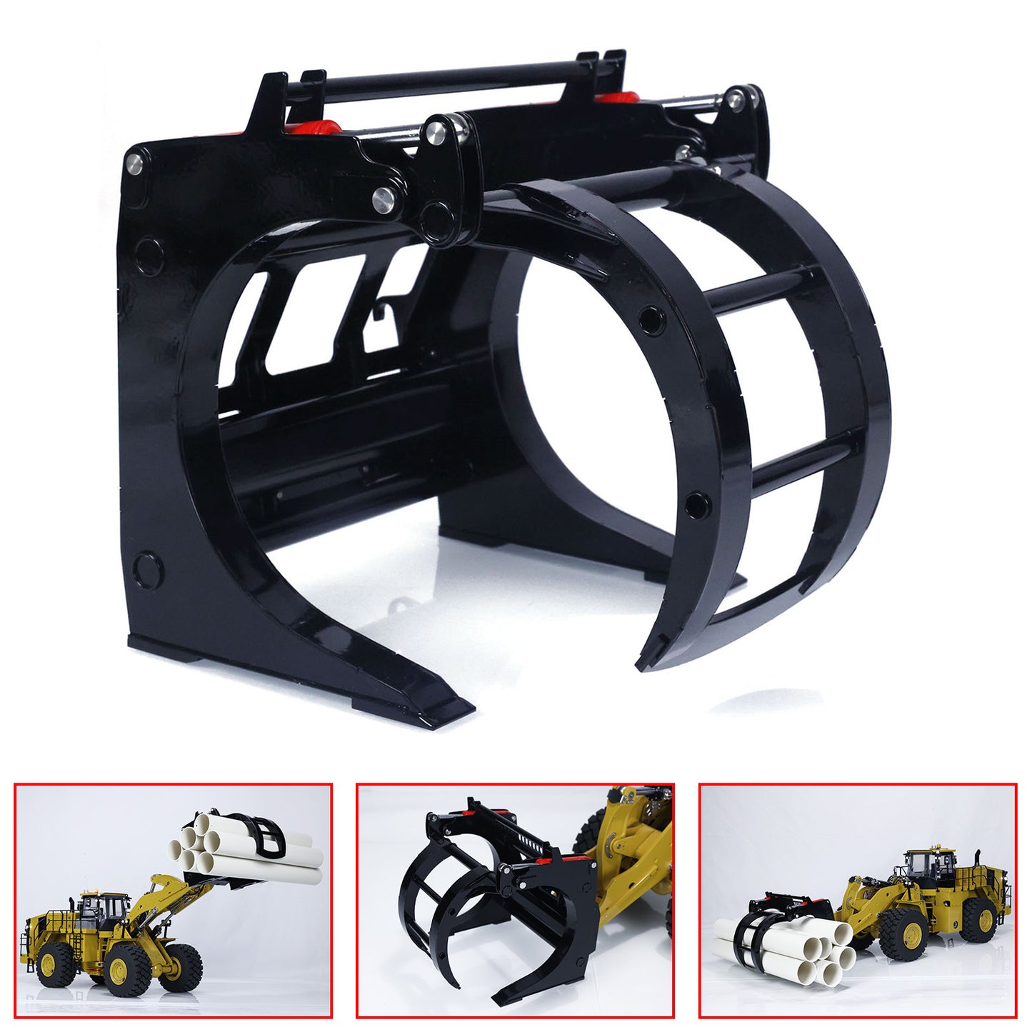 1/14 Kabolite Hydraulic Clamp Skip Bucket for K988 100S RC Loader Model Accessories DIY Parts
