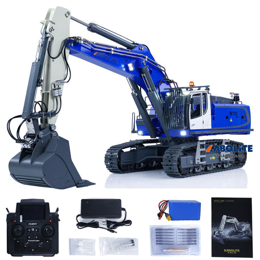 Kabolite 1/14 K970-100S Pro Hydraulic RC Excavator Metal Digger PL18EV Lite Radio System Light Sound