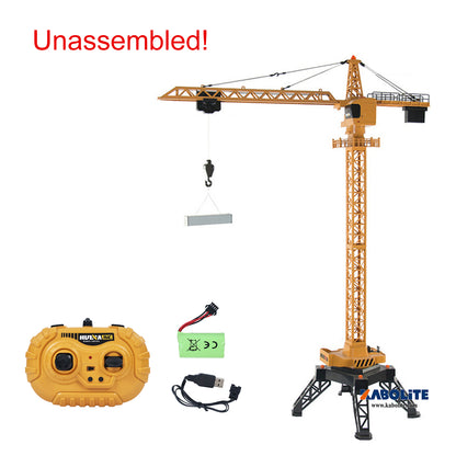 IN Stock HUINA 1585 1/14 RC Tower Crane Construction Vehicle Unassembled Model with 360 Degree Rotate Light 2.4G Remote Controller