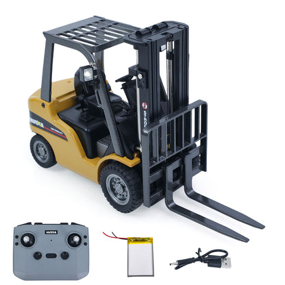 IN Stock HUINA 9925 1/50 Electric Remote Control Forklift Mini Warehouse RC Model with Light Sound Effect Desktop Display for Collectors