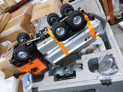 Fast Free Shipping Second Hand US Stock 1/14 HUINA 1598 Remote Control Dumper 2.4G 6*6 Engineering Transport Vehicle Lifting Rod Tipper Car Light Sound Battery