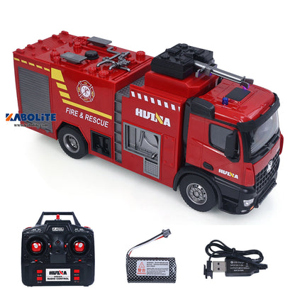 IN Stock HUINA 562 1/14 RC Fire Truck with Water Spray Light Sound 2.4G Remote Controller for Rescue Vehicle Enthusiasts