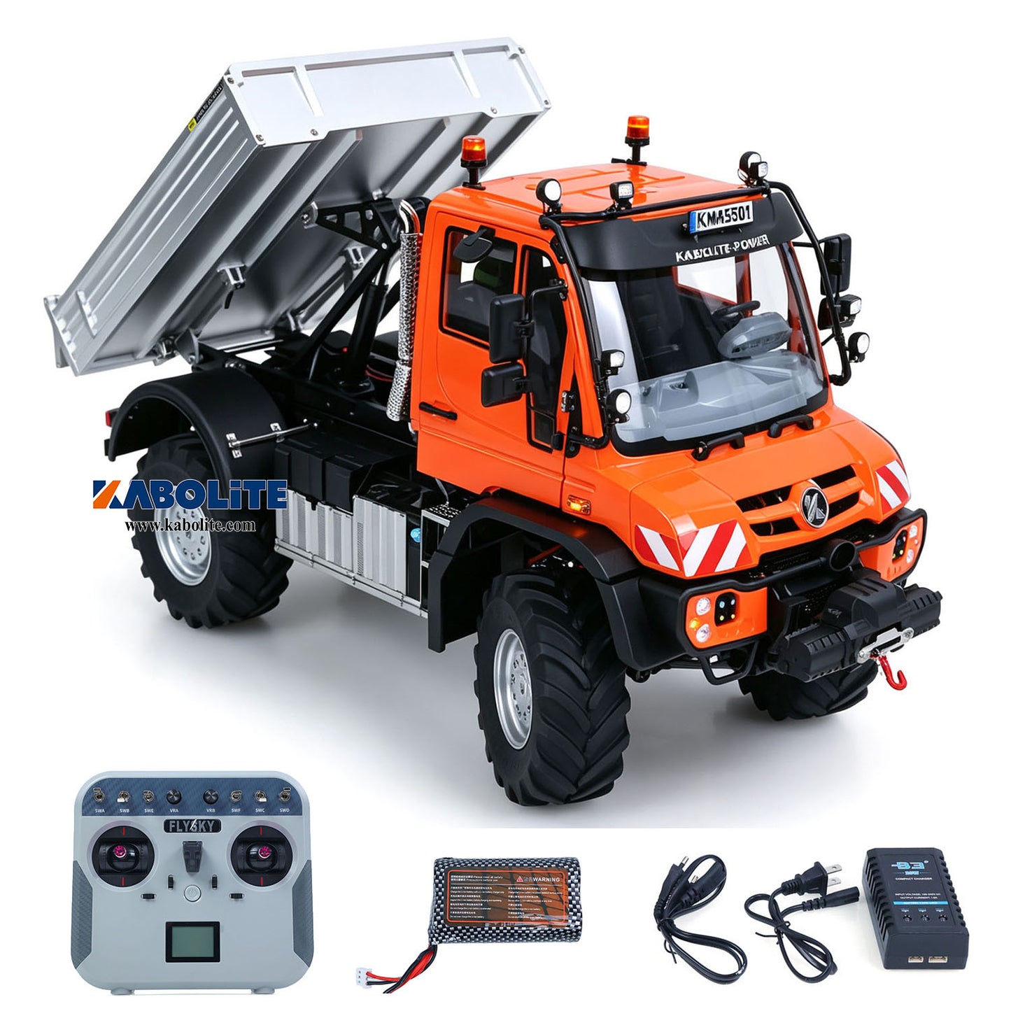 KABOLITE 5501 1/14 4X4 RC Off Road Crawler Truck with FS L12 Remote Controller Light Sound System