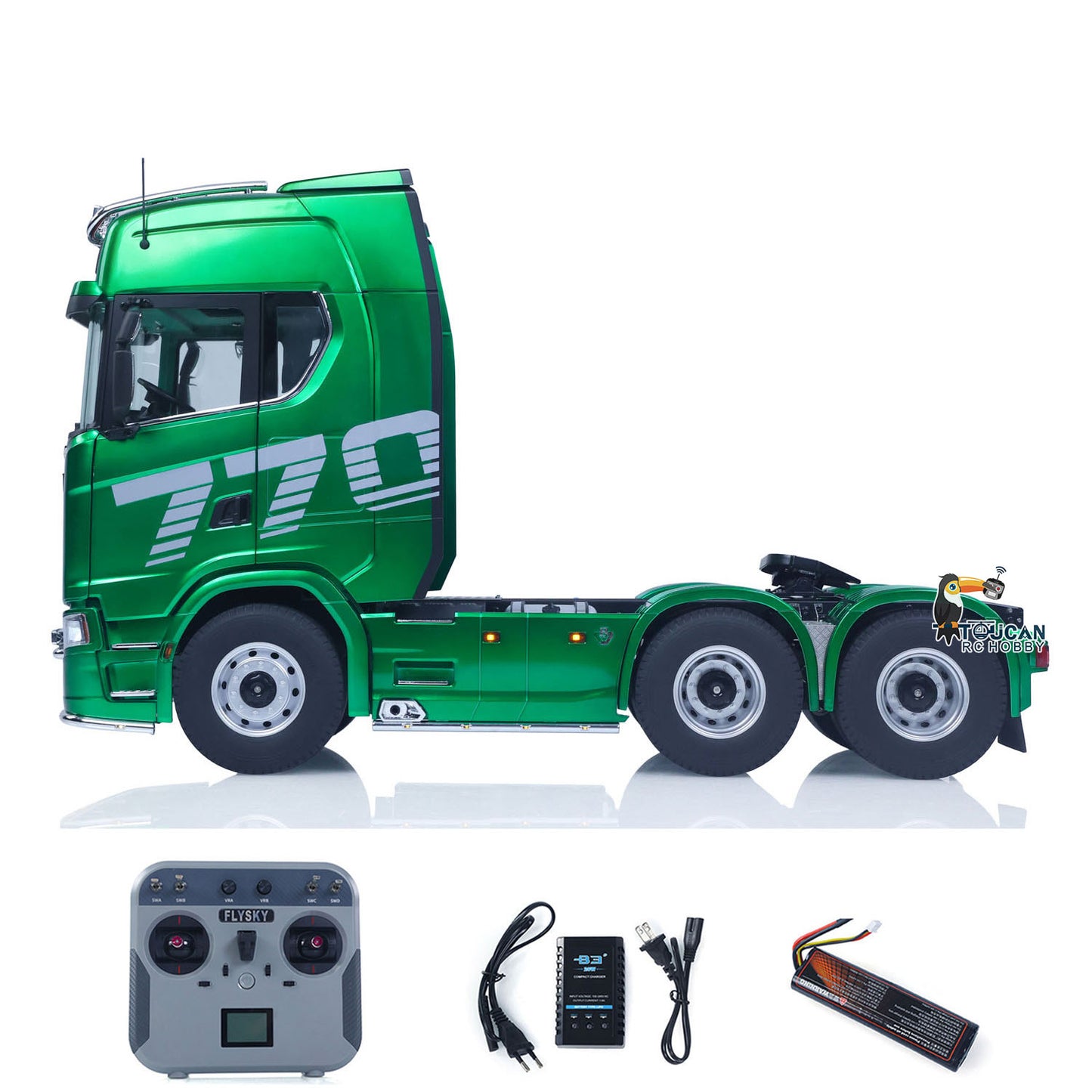 Flash Sale Fast Free Shipping for EU 1/14 KABOLITE RC Tractor Truck SC 770S 100 6X6 2Speed Romote Control Vehicle Axle Locks Metal Chassis Rail Openable Door RTR
