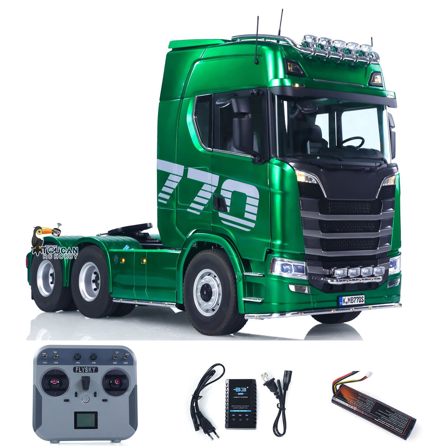KABOLITE 6*6 Ready To Run 1/14 RC Tractor Truck Remote Control Car Hobby Model Painted Assembled 770S With Light Sound