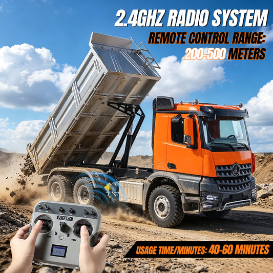 IN Stock Kabolite 5702 1/14 RC Dumper Truck 6*6 Electric Lifting Tipper Model FlySky Radio System 2 Speed Gearbox Sound Light 3 in 1 Mainboard