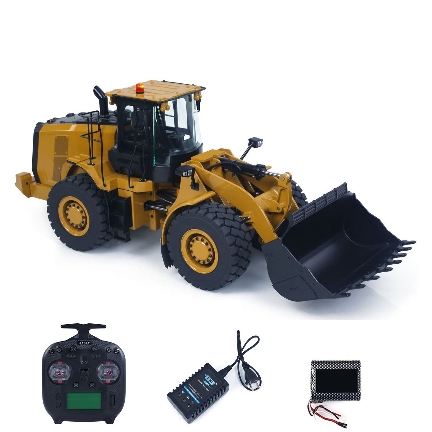 US STOCK Kabolite 2.4G 1/16 Metal K966 Hydraulic RC Loader Radio Controlled Truck Car DIY Model 7500mAh Battery Ready to Run