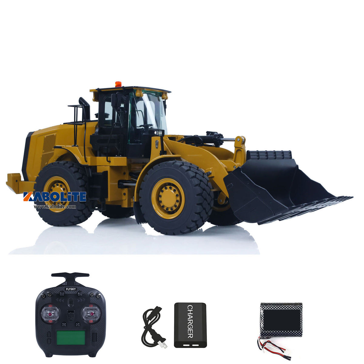Fast Free Shipping for EU KABOLITE K966 1/16 Hydraulic RC Loader with FlySky ST8 Radio Controller Sound Light System for Construction Vehicle Enthusiast