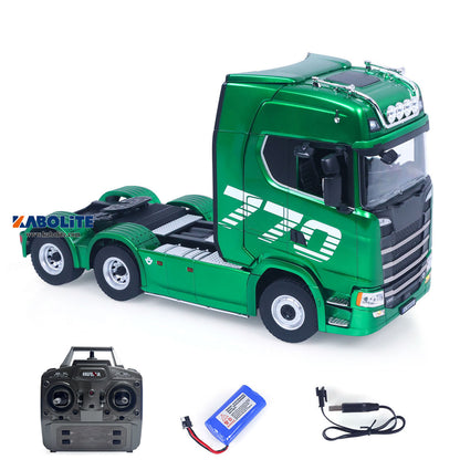 US Stock 2.4G 19CH HUINA 1/18 6x4 Remote Control Tractor Truck 770S 1501A Plastic RC Lorry Model with Lights Sound Effect