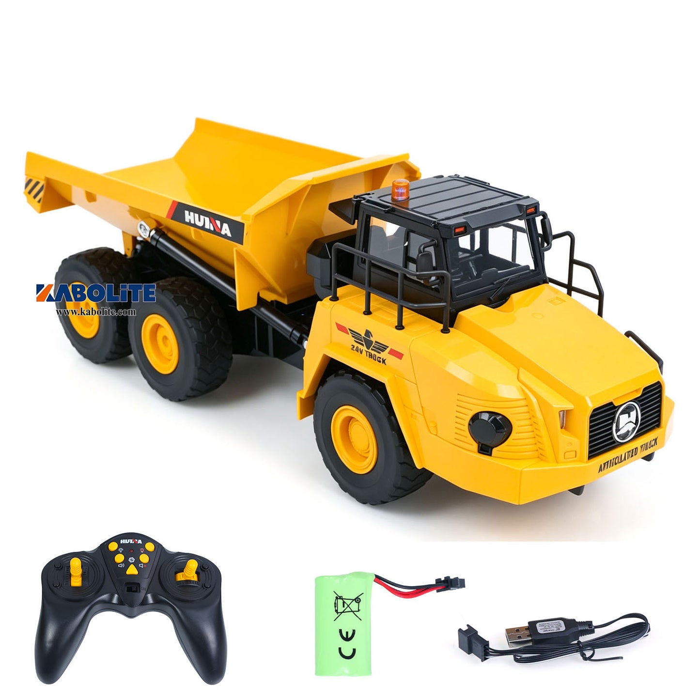 IN Stock HUINA 553 1/16 Half Metal Electric Remote Control Dump Truck RC Construction Vehicle Tipper Lights Sounds Effect RTR Model
