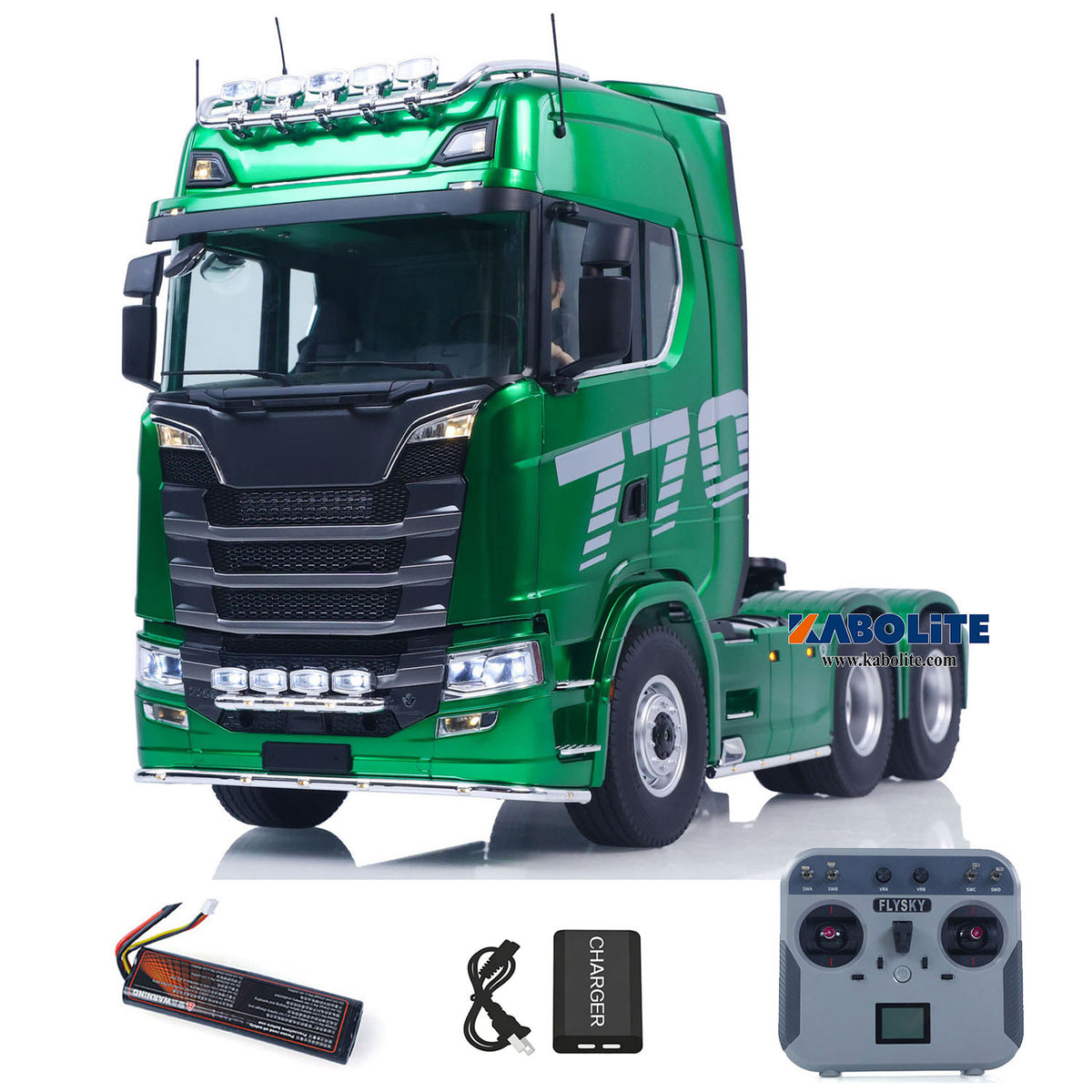 KABOLITE 770S 100 1/14 6X6 RC Tractor Truck with 2Speed Transmission Sound Light System
