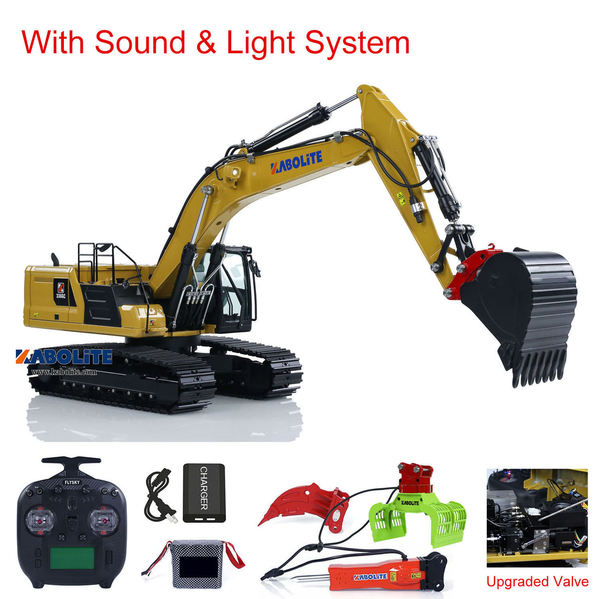 $80 OFF 11.11 Flash Sale Kabolite K961-100S Pro Hydraulic RC Excavator 1/18 RTR Metal Remote Control Digger FlySky ST8 Radio Construction Model
