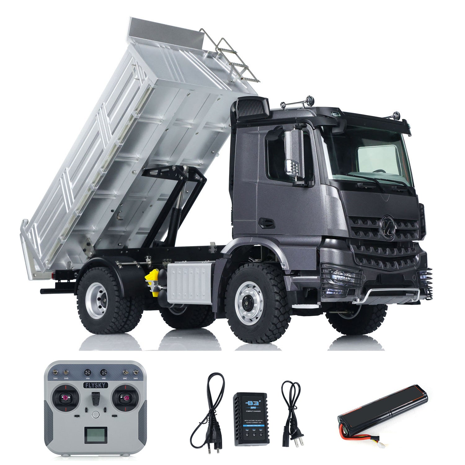 1/14 scale 5701 RC dump truck 4x4 with 2-speed gearbox