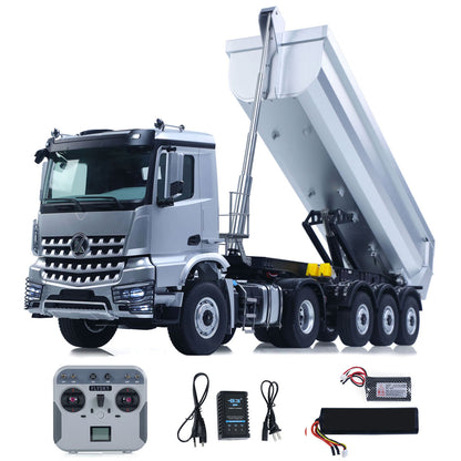 1/14 scale 5801 RC truck with 3-axles electric lifting hopper dump trailer
