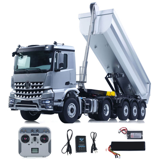 1/14 scale 5801 RC truck with 3-axles electric lifting hopper dump trailer