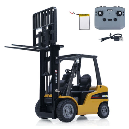 IN Stock HUINA 9925 1/50 Electric Remote Control Forklift Mini Warehouse RC Model with Light Sound Effect Desktop Display for Collectors