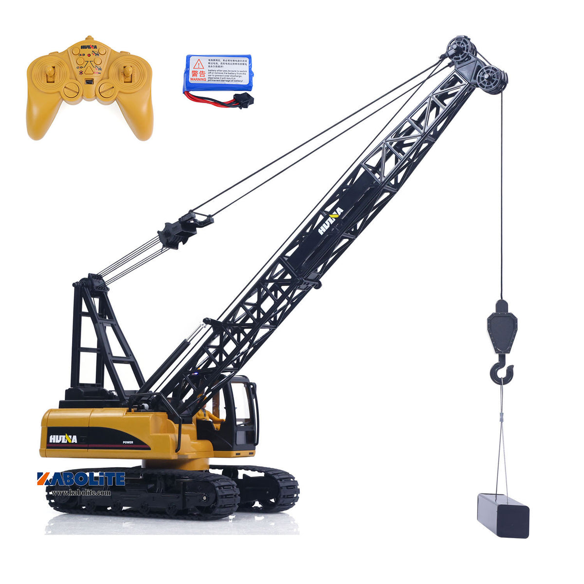 IN Stock HUINA 1572 1/14 RC Tower Crane Construction Vehicle with Light Sound 360 Degree Rotate 2.4G Remote Controller for Scale Machinery Enthusiast