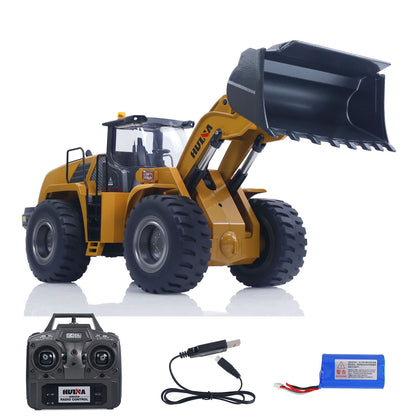 US Stock 1/14 HUINA 2.4G Remote Control Loader 1583 Electric Lifting Lights Sound System RC Construction Vehicles Model