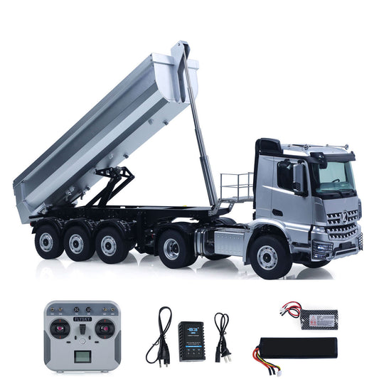 Fast Free Shipping for EU Kabolite K5801 Car 1/14 Scale 4X4 RC Tractor Truck 3Axles AWD W/ Electric Lifting Hopper Dump Trailer Tipper Battery