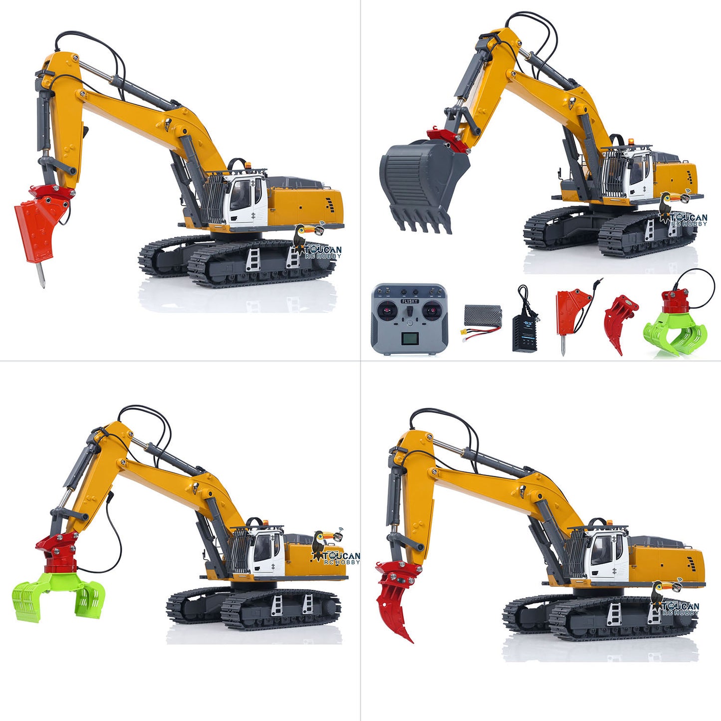 Fast Free Shipping 1/18 Kabolite 5901 100S Electric Lifting RC Excavator Flysky Remote Control Digger Engineering Vehicle Electric Ripper Hammer
