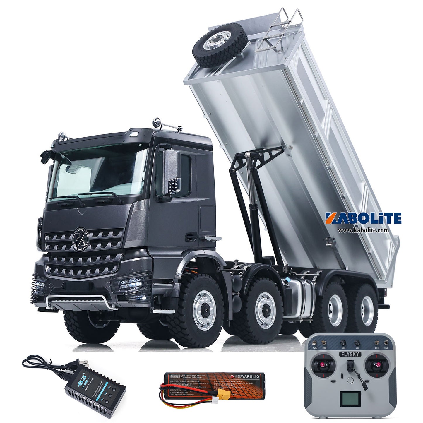 Fast Free Shipping for EU Kabolite 8X8 1/14 K5703 RC Dump Truck Electric Lifting Remote Control Tipper Model 2Speed Gearbox Lights Sound System