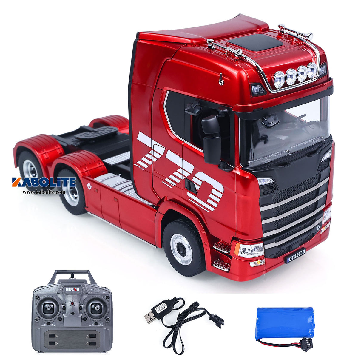US Stock HUINA 1/18 Radio Controlled Tractor Truck 1501PRO RTR 6*4 Plastic 2.4G 19CH RC Lorry Model Light Sound System