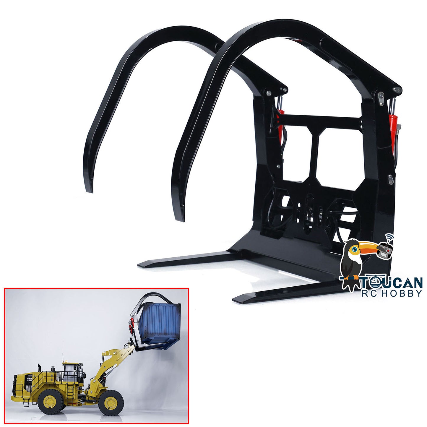 1/14 Kabolite Hydraulic Clamp Skip Bucket for K988 100S RC Loader Model Accessories DIY Parts