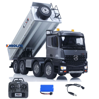 IN Stock HUINA 1536 PRO 1/14 Remote Control Dump Truck with Light Sound System for RC Tipper Construction Vehicle Hobbyists
