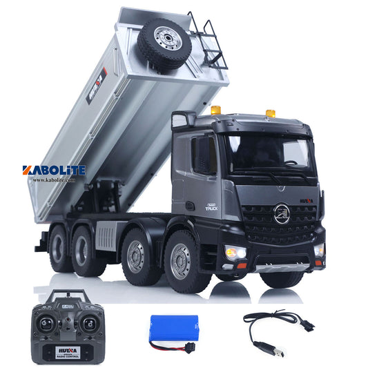 IN Stock HUINA 1536 PRO 1/14 Remote Control Dump Truck with Light Sound System for RC Tipper Construction Vehicle Hobbyists