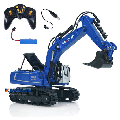 IN Stock HUINA 13550 1/18 11CH 2.4G RC Excavator with 350 Degrees Rotation Light Sound for Remote Control Digger Enthusiast
