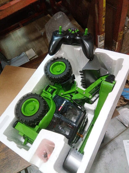 Fast Free Shipping Second Hand US Stock HUINA 1/14 1579 RC Backhole Wheel Loader with 2.4G 9CH Radio Controller for Remote Control Engineering Vehicle Enthusiast
