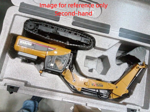 Second Hand US Stock HUINA New Upgrade 580 1/14 Metal Excavator Model Engineering Vehicle Electric Ball Grabber 360 Rotating Shear Claw Sound Lights