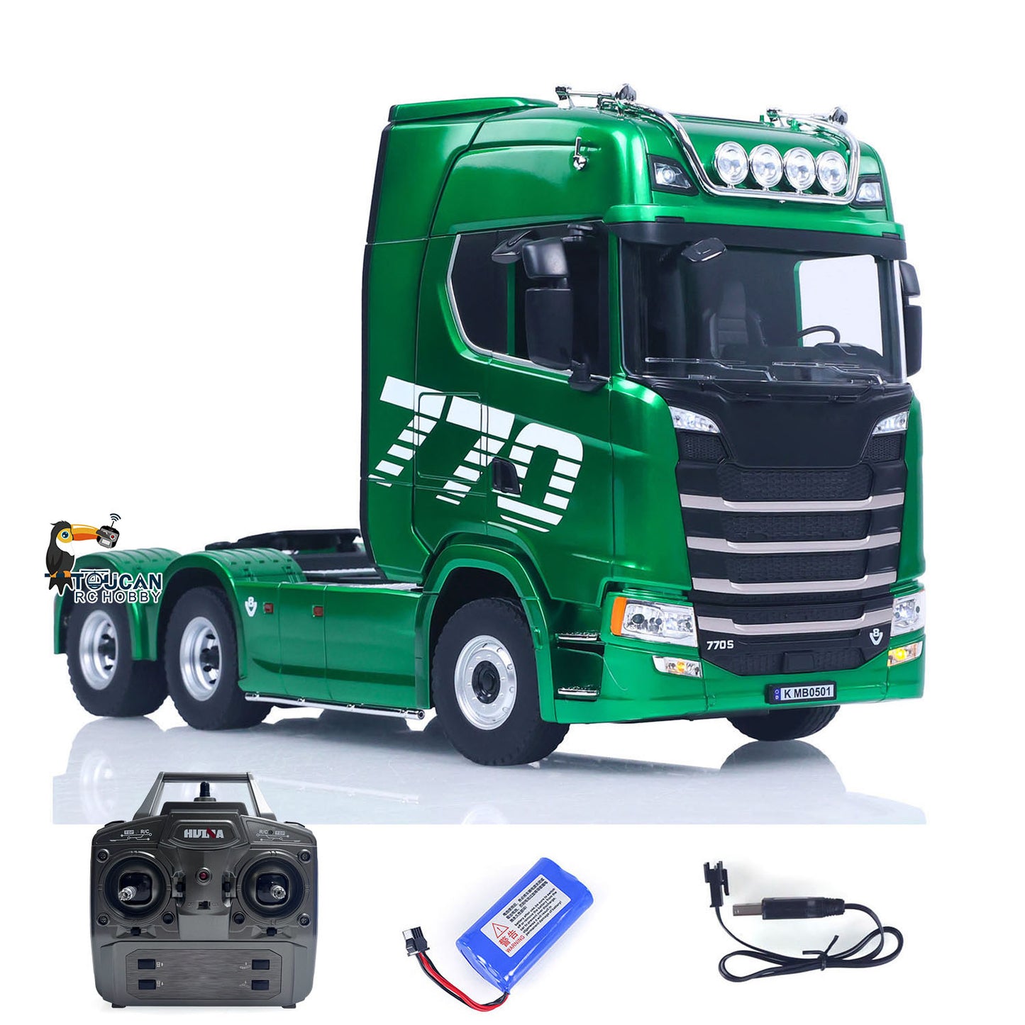 RTR HUINA 1/18 Remote Control Tractor Truck SC 770S 1501 6X4 Plastic RC Lorry Car Lights Sound System Assembled Finished Model
