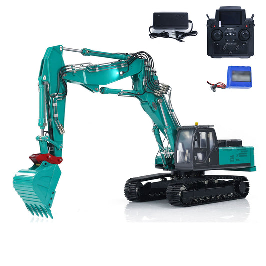 KABOLITE  1/14 K350 200 3Arm RC Hydraulic Excavator Remote Control Digger Model Light Sound System Flysky Radio RTR Battery