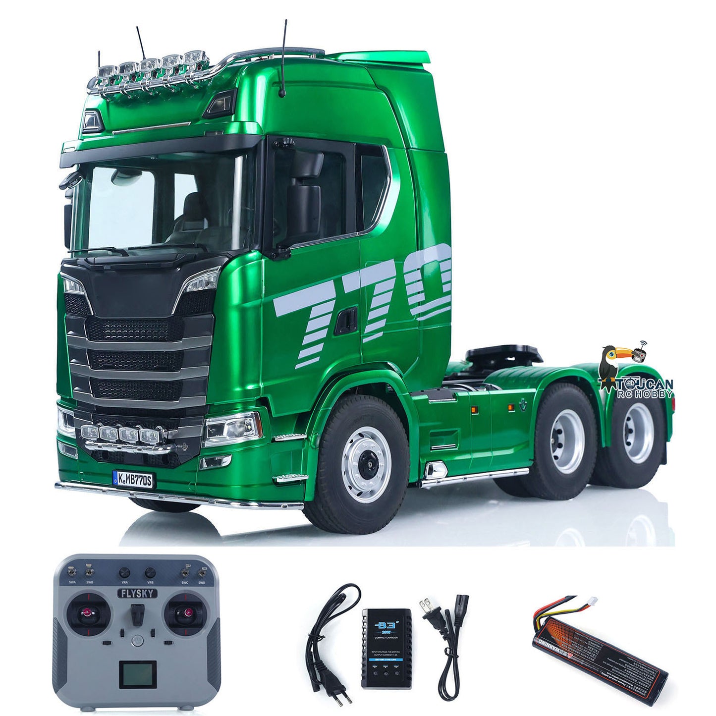 KABOLITE 6*6 Ready To Run 1/14 RC Tractor Truck Remote Control Car Hobby Model Painted Assembled 770S With Light Sound