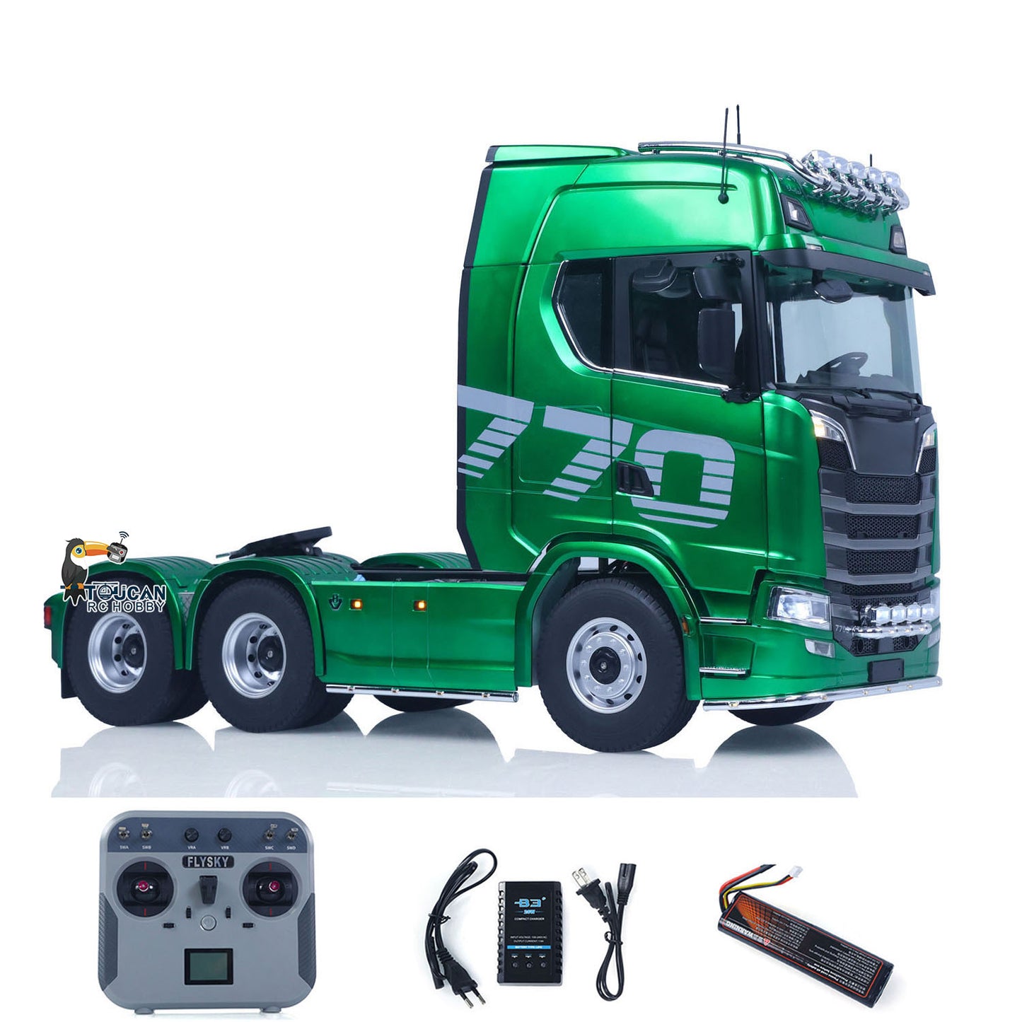 Fast Free Shipping 1/14 KABOLITE RC Tractor Truck SC 770S 100 6X6 2Speed Romote Control Vehicle Axle Locks Metal Chassis Rail Openable Door RTR