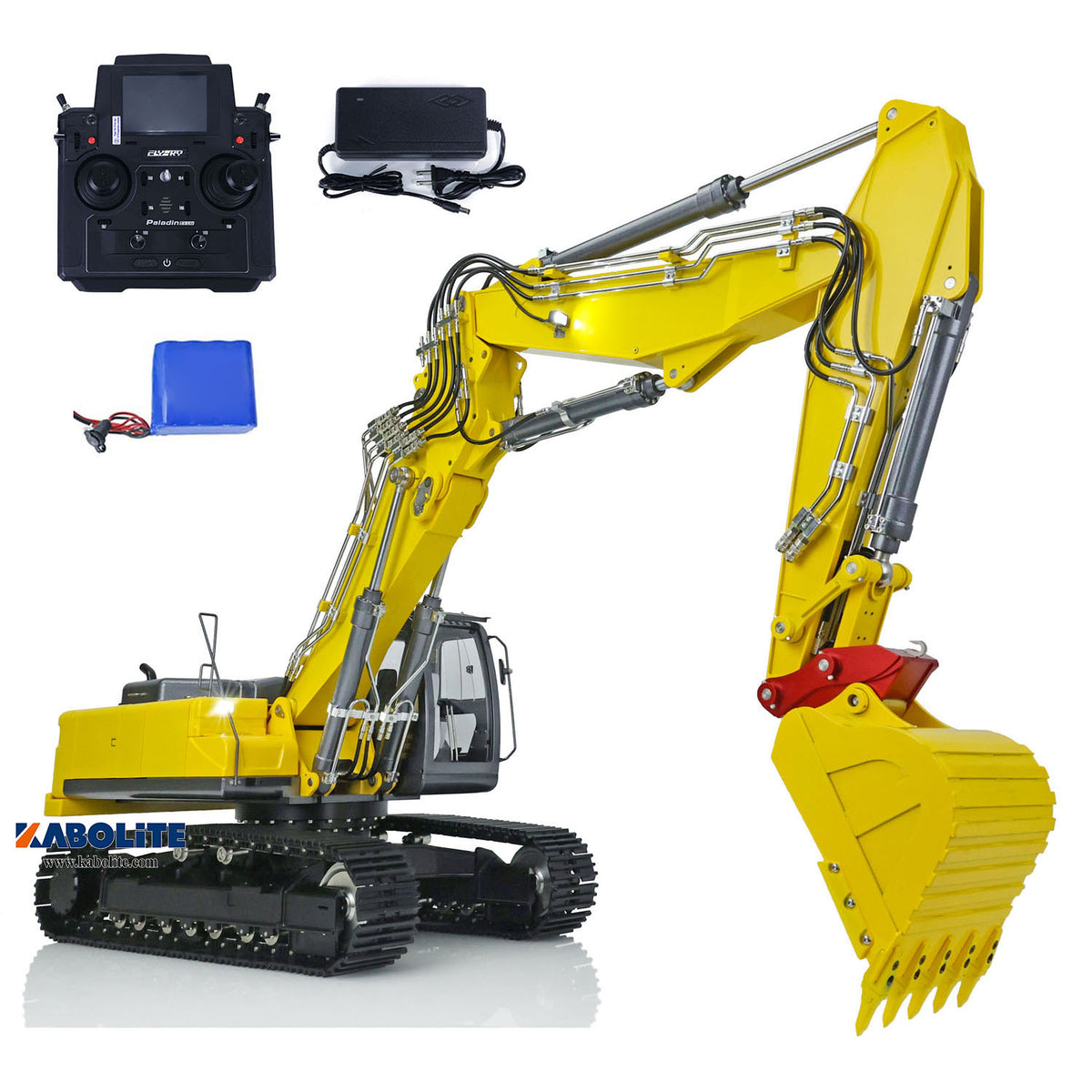 KABOLITE K350 200 1/14 RC Hydraulic Excavator 3 Arms Digger with Flysky Paladin PL18 EV Lite Radio Controller