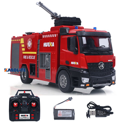 IN Stock HUINA 562 1/14 RC Fire Truck with Water Spray Light Sound 2.4G Remote Controller for Rescue Vehicle Enthusiasts