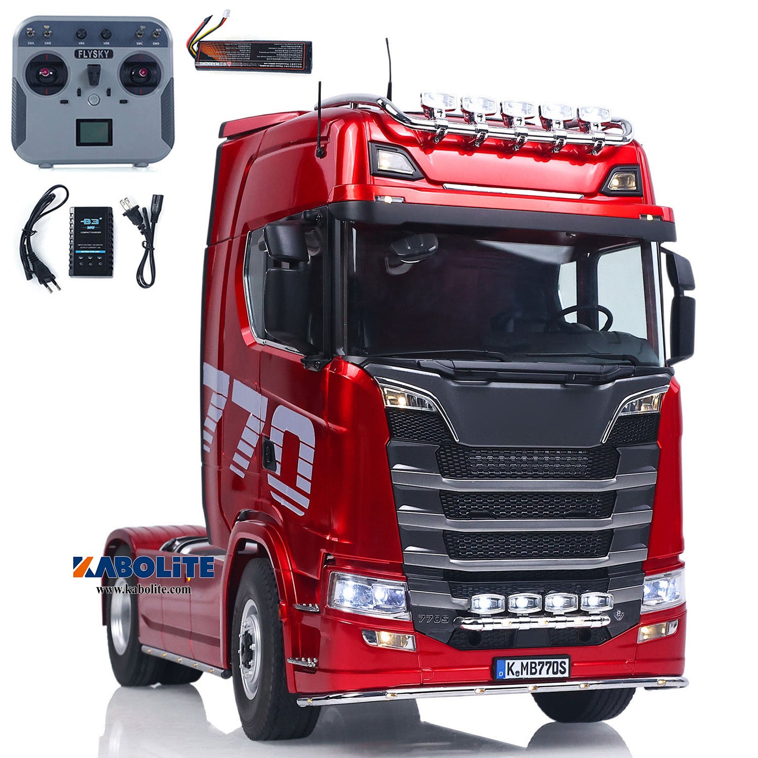 KABOLITE 770S 100 1/14 4X2 RC Tractor Truck with Metal Chassis