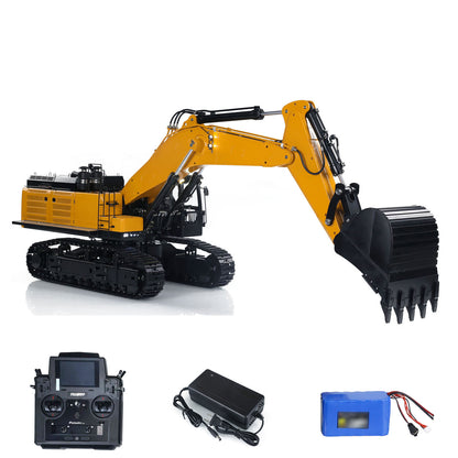 Kabolite 1/14 K980 Hydraulic RC Excavator SY980H Giant PL18 Radio Control Digger Model Light Sound System Battery Charger