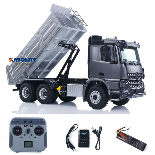 Kabolite 1/14 5702 RC Dumper Truck 6*6 Electric Lifting Tipper Model FlySky Radio System 2 Speed Gearbox