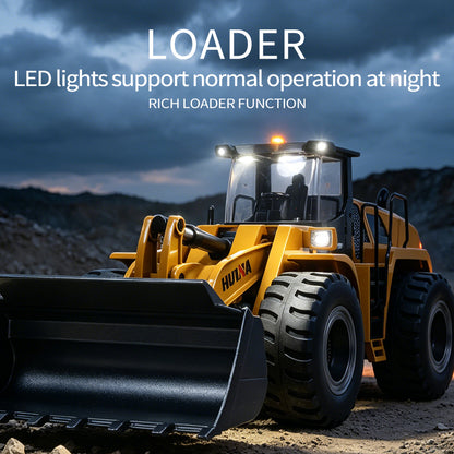 US Stock HUINA 1583 1/14 Electric RC Loader with 24CH 2.4G Radio Controller Lights Sound for RC Construction Vehicles Enthusiasts