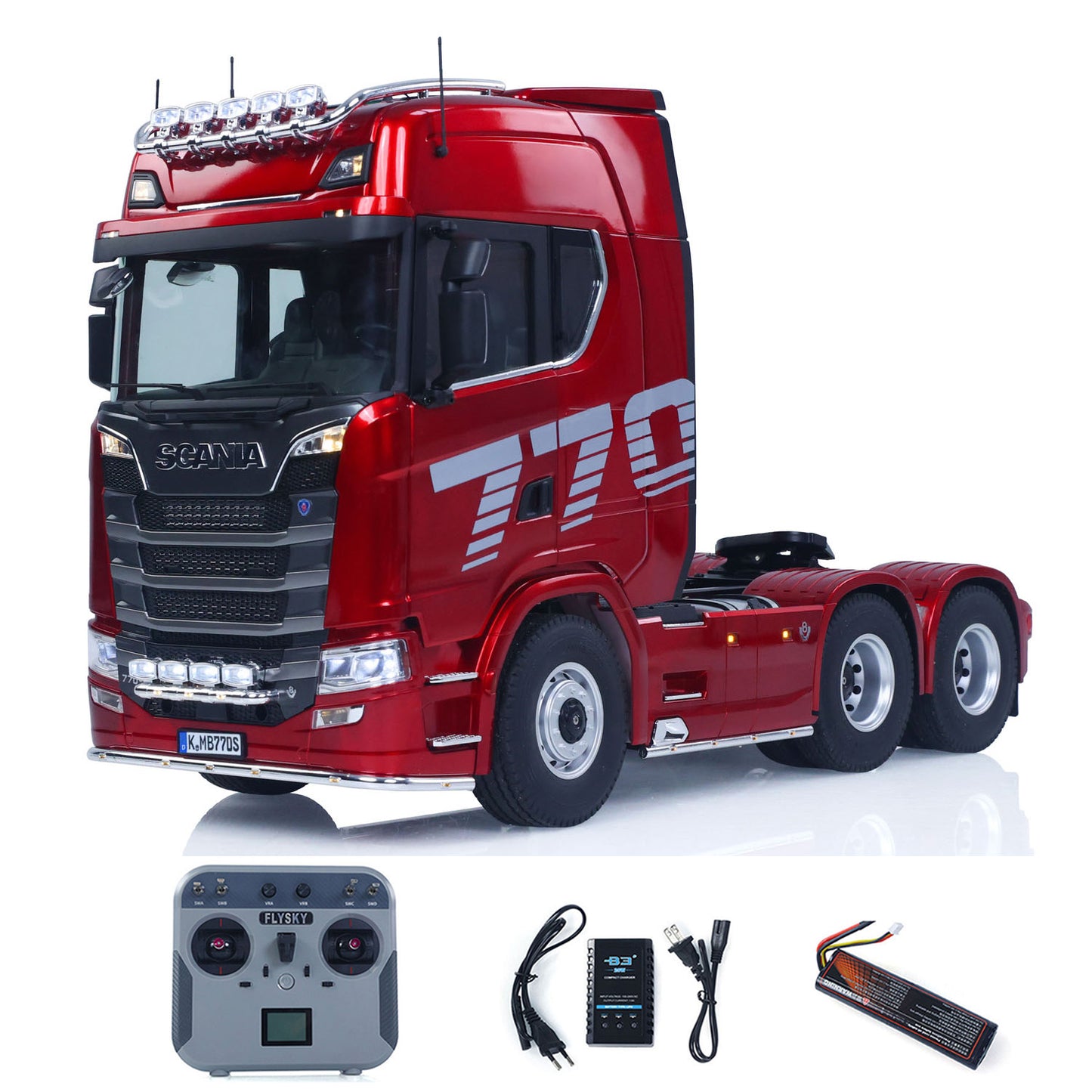 KABOLITE 6*6 Ready To Run 1/14 RC Tractor Truck Remote Control Car Hobby Model Painted Assembled 770S With Light Sound