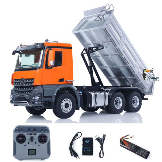 US Stock 1/14 2.4G Remote Control Electric Lifting Dumper 5702 Model 6*6 Tipper Vehicle 2Speed Sound Light Motor RTR Car Gifts Adults